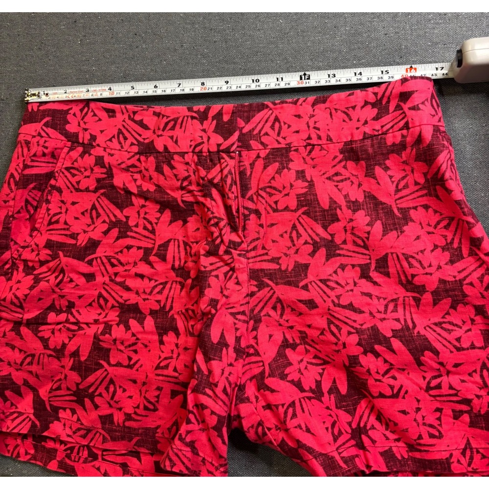 Tommy Bahama Pink Floral Tropical Leaf Print Shorts Womens 8 Casual Vacation - Picture 3 of 5